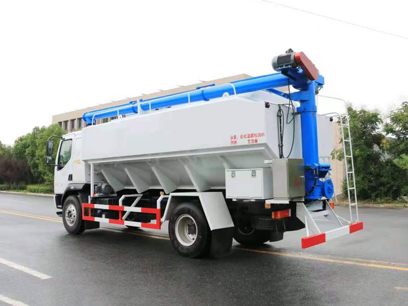 國(guó)六東風(fēng)柳汽乘龍單橋散裝飼料車(chē)