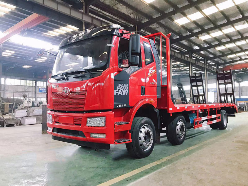 國六解放J6前四后四平板運輸車
