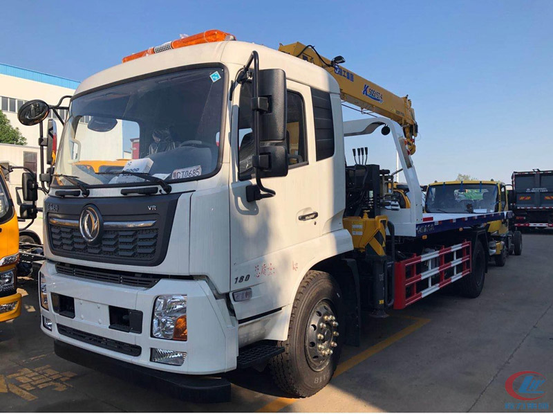 國六東風天錦一拖二帶吊清障車