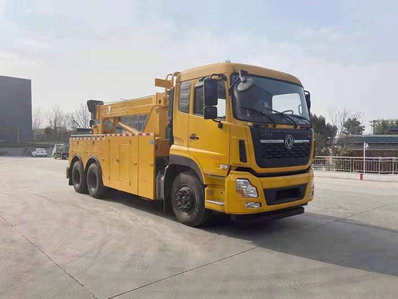 國六東風天龍后雙橋拖吊分離清障車
