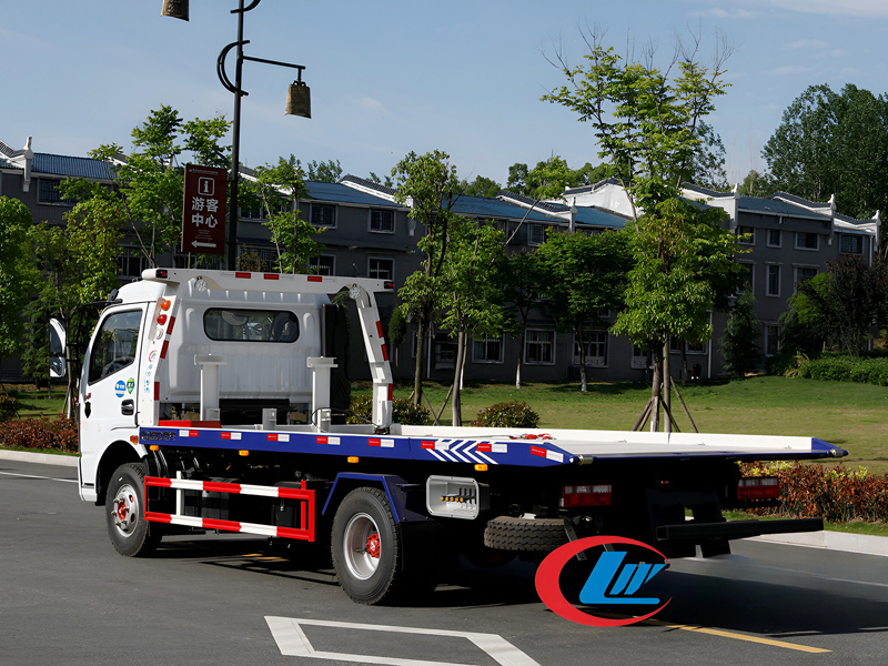 國六東風多利卡D7一拖二平板車