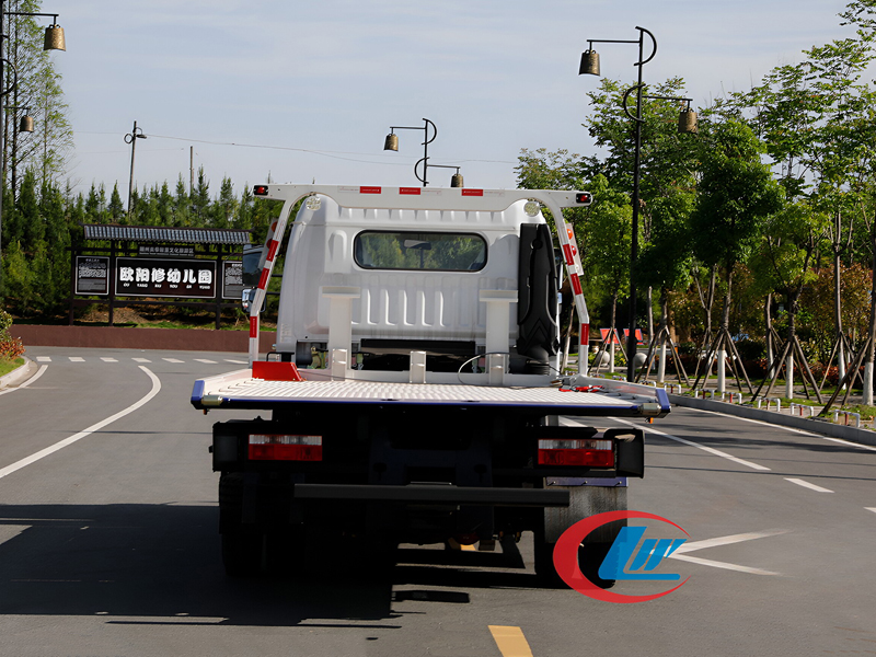 國六東風多利卡D7一拖二平板車