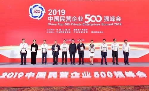 2019中國民營企業500強程力再創佳績