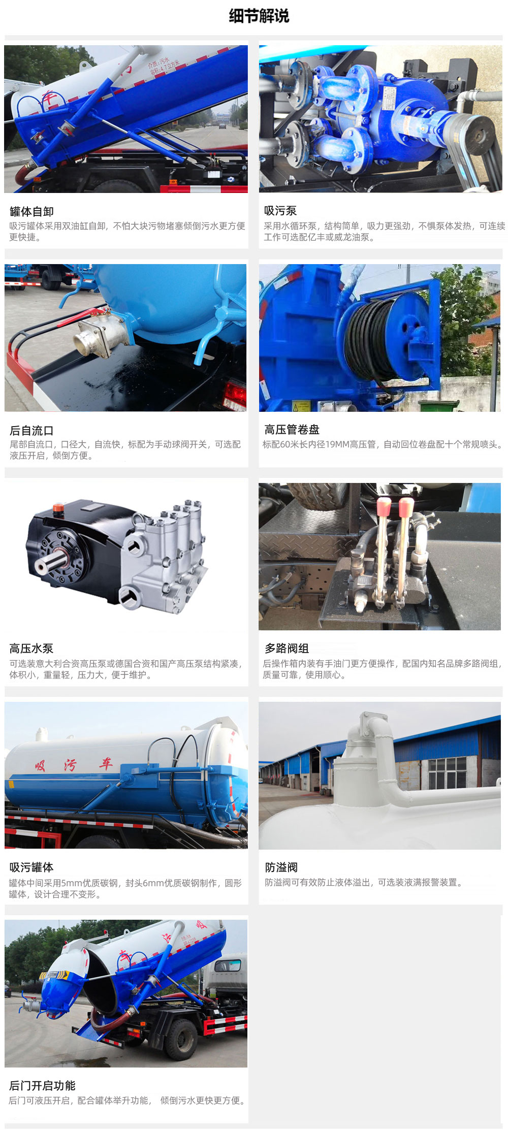 國六豪華東風天龍20方清洗吸污車