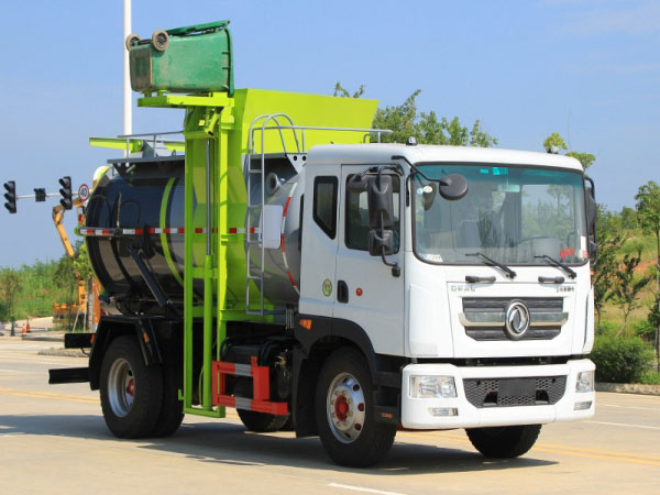 國六東風D9 9.5方餐廚垃圾車(圓罐)