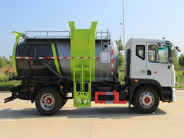 國六東風D9 9.5方餐廚垃圾車(圓罐)