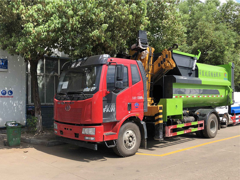 國六12方解放J6L吊裝壓縮垃圾車