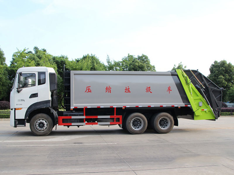 國六18立方東風天龍后雙橋壓縮垃圾車